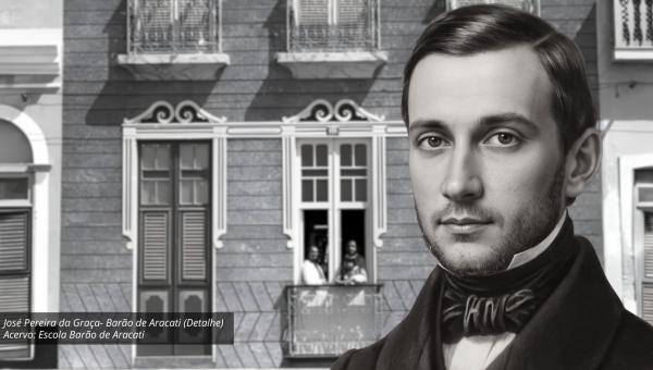 José Pereira da Graça- Barão de Aracati (Detalhe). Fotomontagem.
